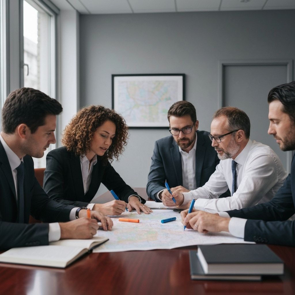 Legal team strategy meeting